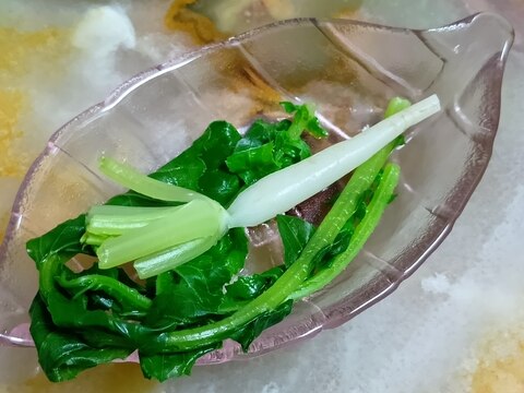 間引き大根菜 de シンプルサラダ